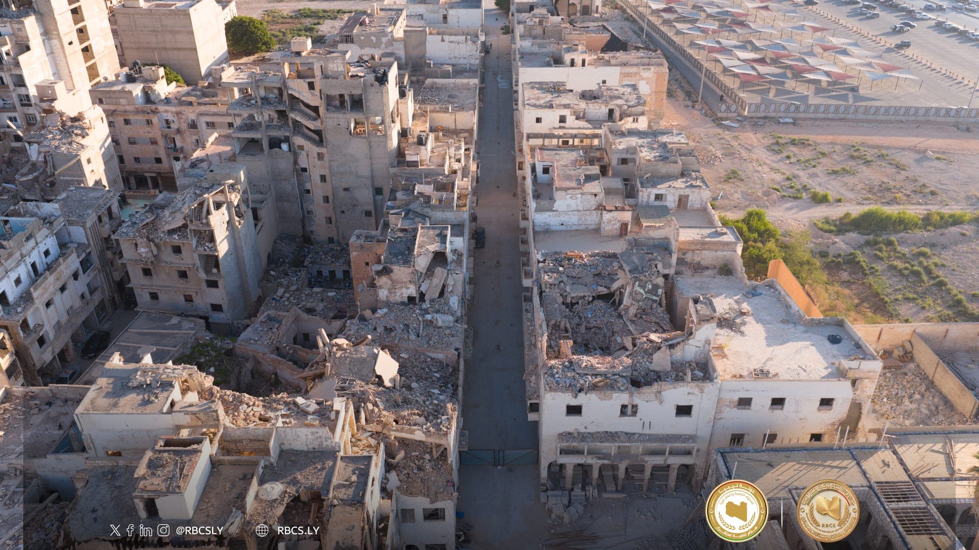 منظر جوي لممر ضمن خطة إعادة الإعمار
